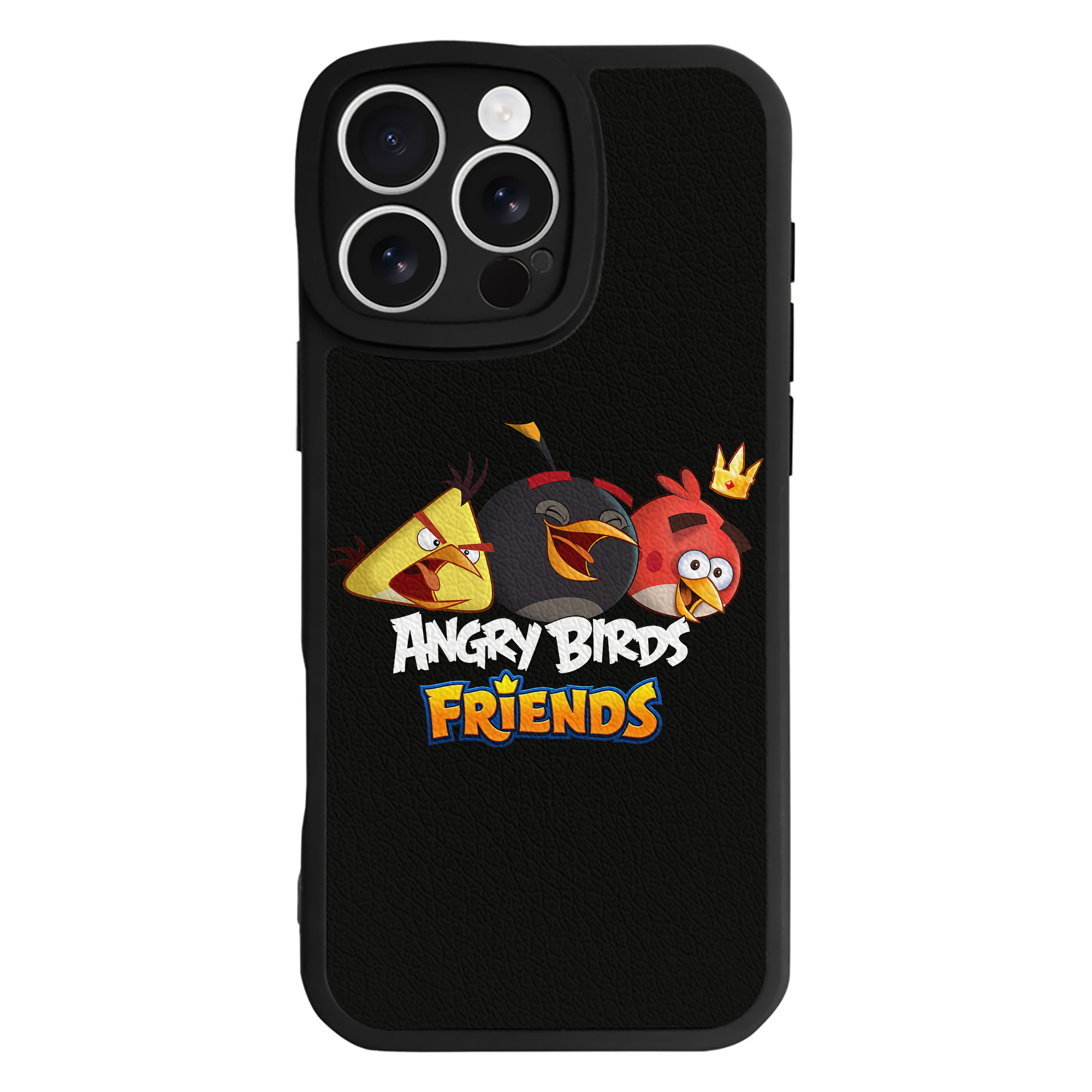 （画像用） Angry Birds アングリーバード 【iPhone 16シリーズ対応】シリコンスマホケース（レザー調） 材質：シリコン